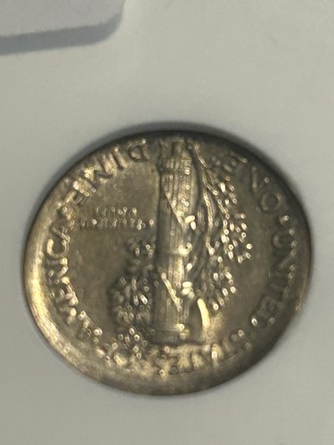 1944 ANACS AU50 Broadstruck Mercury Dime Error Cool! Check My Listings👀 - Picture 9 of 10