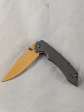 TACTICAL Wartech Orange/Gray Spring Assisted Open Folding Pocket Knife