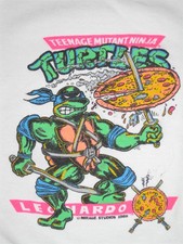 Teenage Mutant Ninja Turtles Rare 1988 Mirage Shirt VTG Leonardo Katana Pizza YM