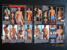 1988 Sexy Male models wearing briefs bikini thong underwear AD Gay Interest