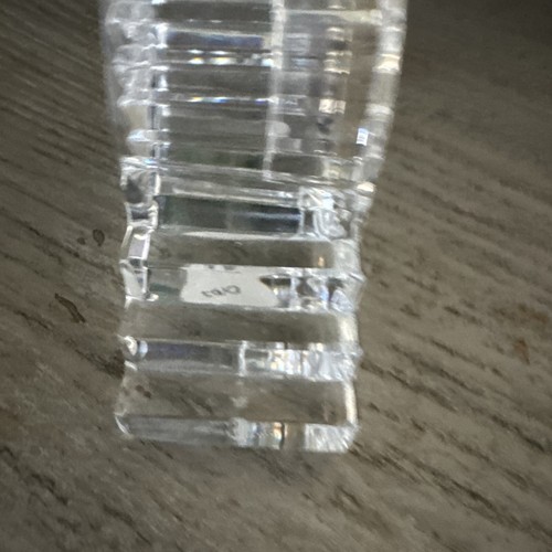 Vintage Waterford Crystal Ireland Small Quartz Mantel Clock Works 4” L x 2.5” T - Picture 8 of 17