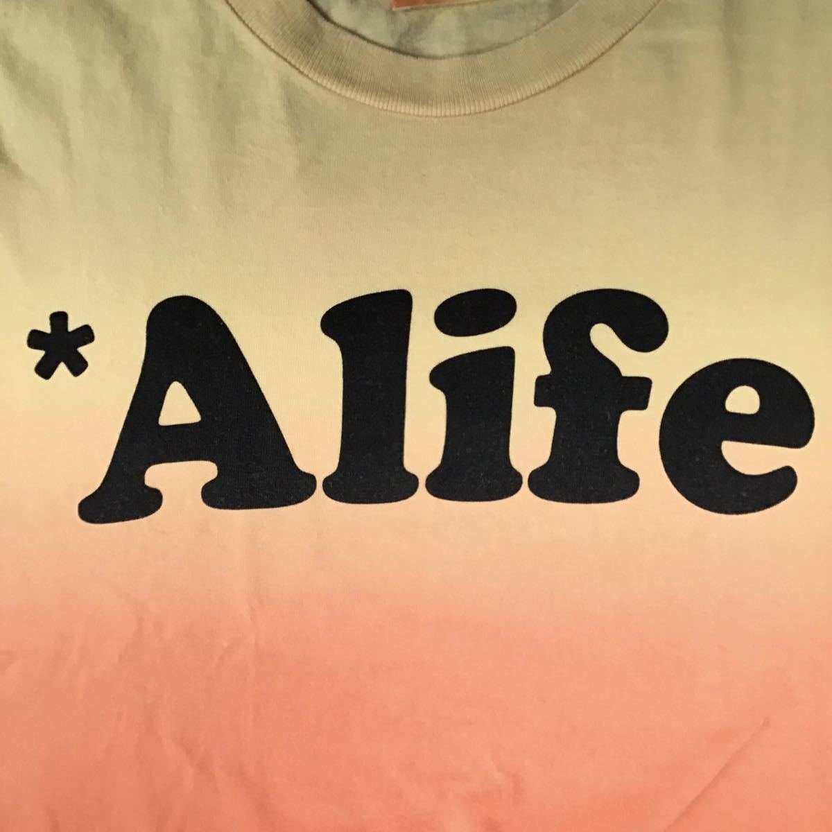 ape Alife グラデーション Tシャツ S BAPE vintage Alife Gradation T-shirt Orange A Bathing Ape