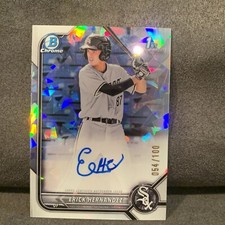 2022 Bowman Chrome Baseball 1st Atomic Refractor Auto Erick Hernandez /100
