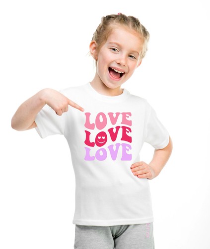 Valentines Day Retro Shirt for Girls, Love Retro T-Shirt, Retro Love T-Shirt - Picture 5 of 8
