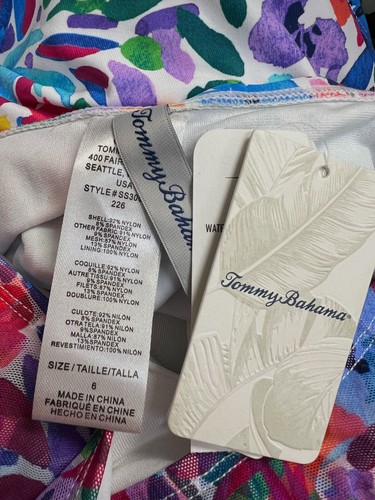$168 Tommy Bahama Women's Blue Watercolor Floral One Piece Swimsuit Size 6 - Bild 3 von 3