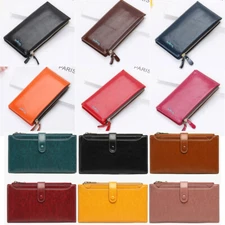 Bifold Women's Card Wallets Leather ID Credit Card Holder Clutch Phone Bag Purse
