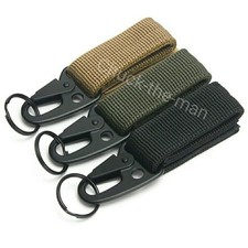 Tactical Military Belt Carabiner Key Holder Bag Webbing Buckle Strap Clip 2pcs
