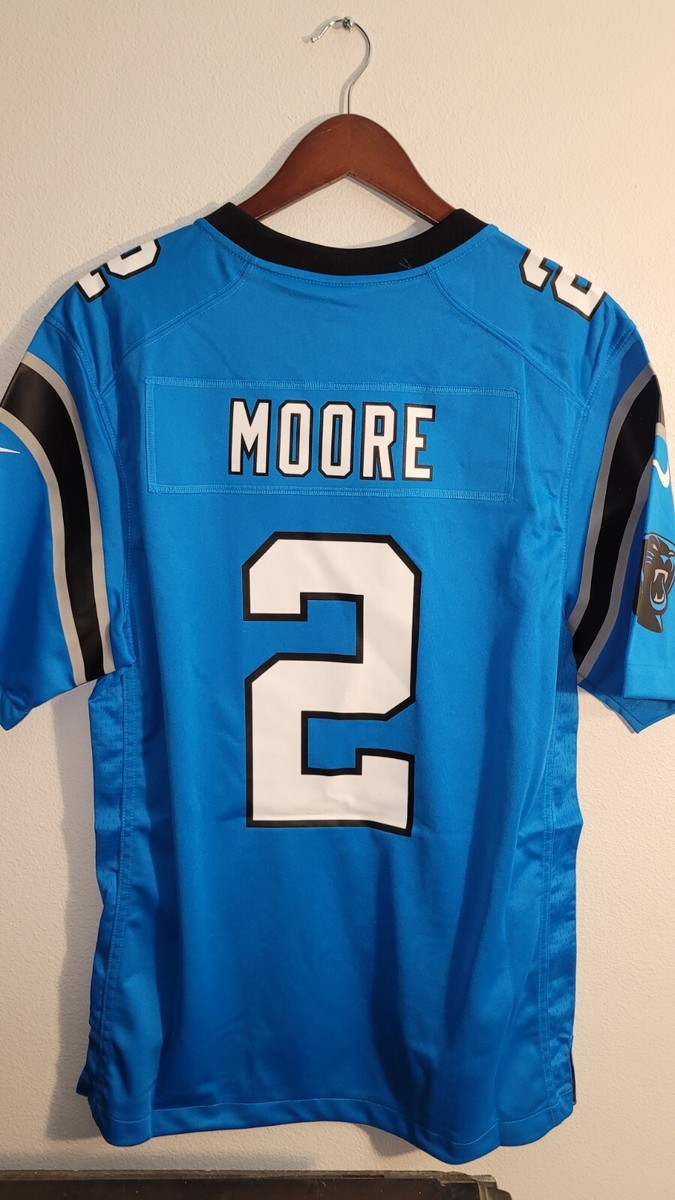 NIKE NFL CAROLINA PANTHERS DJ MOORE BLUE MEN'S JERSEY SIZE XL