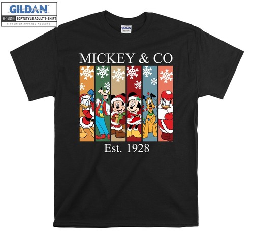 Mickey 1928 Weihnachten Poster T-Shirt Geschenk Hoodie Tshirt Herren Damen Unisex E113 - Bild 1 von 5