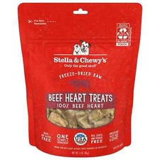 Stella  Chewy's Freeze-Dried Raw Single Ingredient Beef Heart Treats, 3 oz. Bag