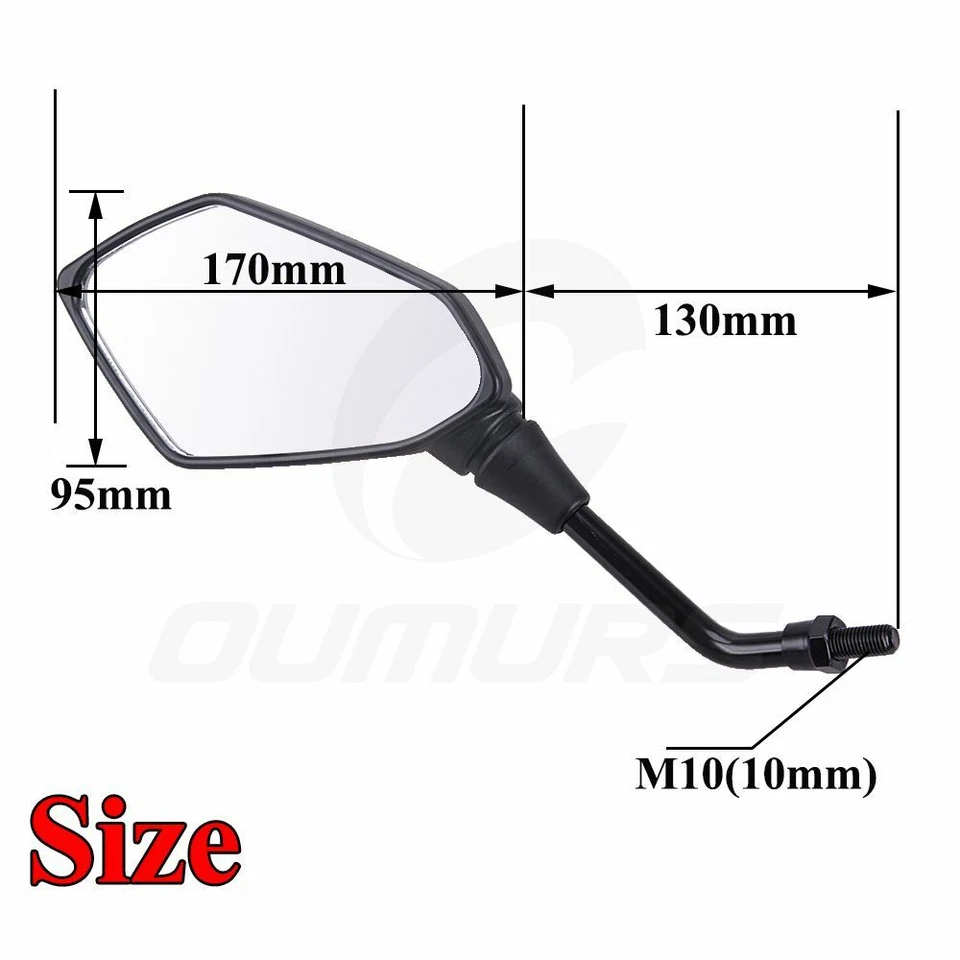 Espejo retrovisor moto Honda Shadow Spirit 750 1100 VLX600 VT600C VTX1100 Foto 2 de 4