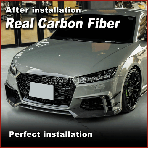 Carbon Frontlippe Frontspoiler Spoilerschwert Frontansatz Lippe für Audi TT RS - Bild 4 von 12