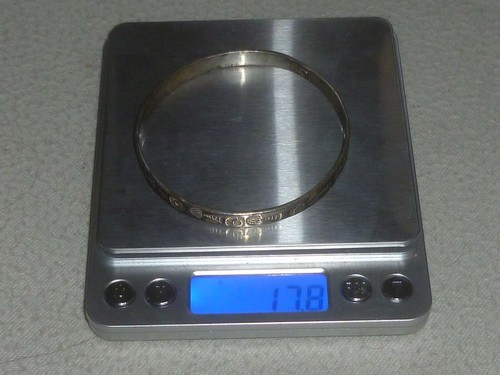 VINTAGE STERLING SILVER HECHO EN MEXICO BANGLE BRACELET SUN PALM TREE STAMPED >> - Picture 6 of 6