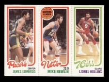 1980-81 TOPPS BASKETBALL JAMES EDWARDS, MIKE NEWLIN, LIONEL HOLLINS