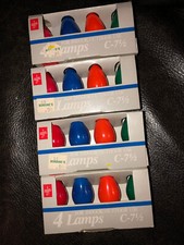 Lot 16 Multicolor Christmas light bulbs C 7 1/2 string replacement In Boxes