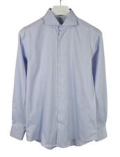 SUITSUPPLY Custom Made Extra Slim Fit Formal Shirt Men's 39/15 1/2 Blue