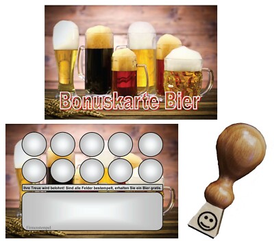 Bonuskarten Treuekarten Kundenkarten Bier Kneipe Trinkhalle Imbiss Stempel