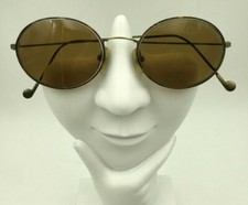 Vintage Calvin Klein Tortoise Gold Metal Oval Sunglasses Japan FRAMES ONLY