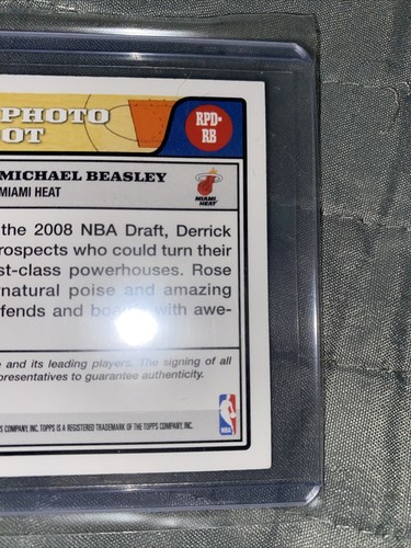 Insegna Rookie Diretta Derrick Rose Beasely 2008/09 TOPPS Servizio Foto NBA π₯ - Foto 6 di 6