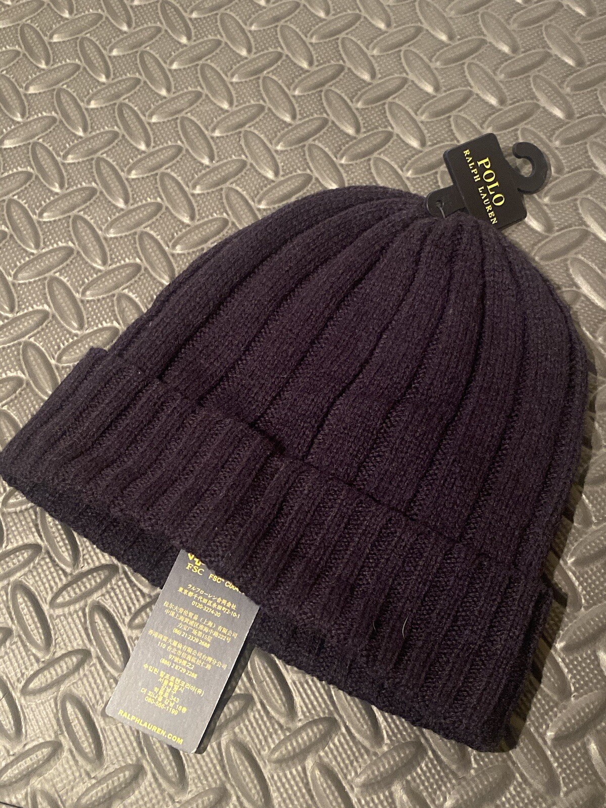 NUOVO Polo Ralph Lauren Uomo Rosso Pony Polsino Cappello Berretto Blu Navy Rosso