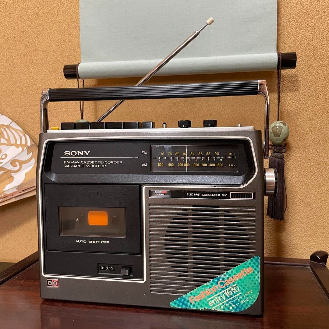 SONY CF-1660 ラジオ・カセットプレーヤー SONY CF-1610 Radio Cassette Player Vintage Working Retro AC100V