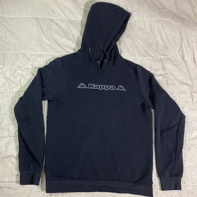 KAPPA Hoodie Sweater Adult Small Black Hooded Sweatshirt Mens S Outdoors Hoody