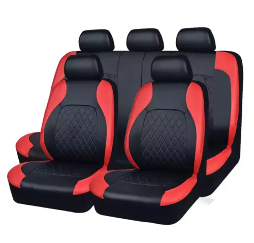 Full Set Universal Car Seat Cover Waterproof Premium PU Leather Protector UK - Bild 3 von 14