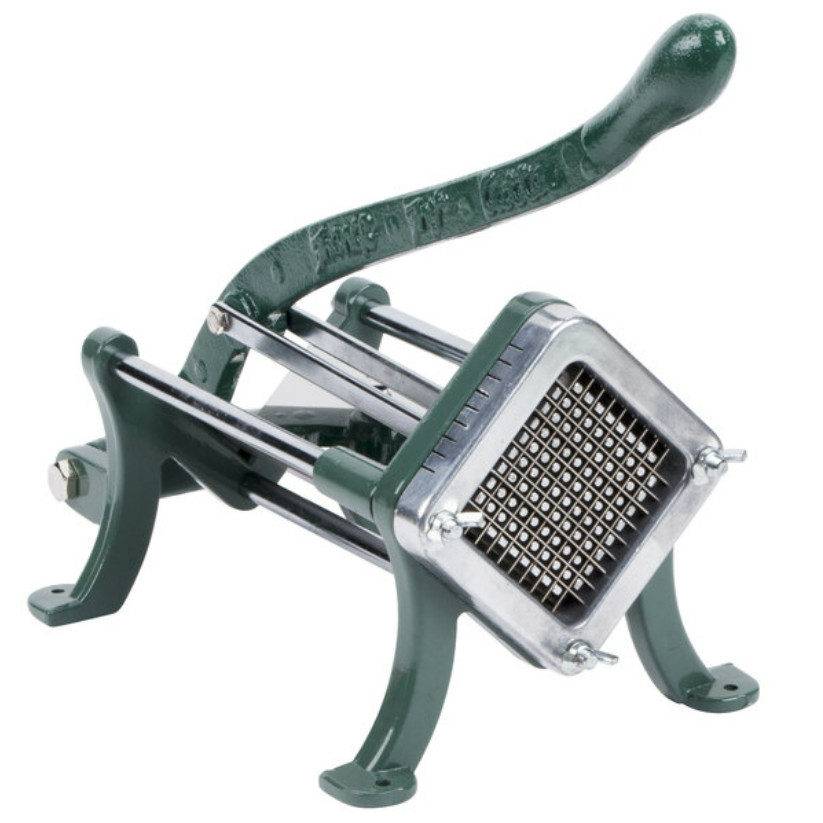 Commercial Kitchen Slicer 1/4" Cast Iron French Fry Potato Manual Press Cutter