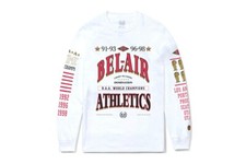 NWT - BEL AIR ATHLETICS Men's 'SIX TIME' White L/S TEE - S