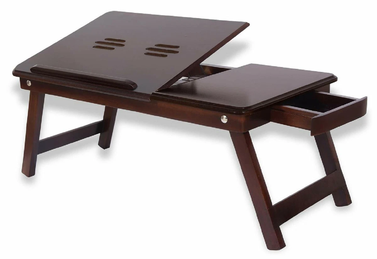 Adjustable wooden laptop on sale table