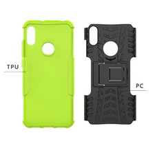 Coque De Protection Huawei Y6 2019 - Housse Panzer Vert Fluo - Silicone Résistante Aux Chocs - Neuve