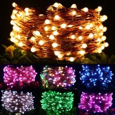 USB Twinkle LED String Fairy Lights 5/10M 50/100LED Copper Wire Party Xmas Decor