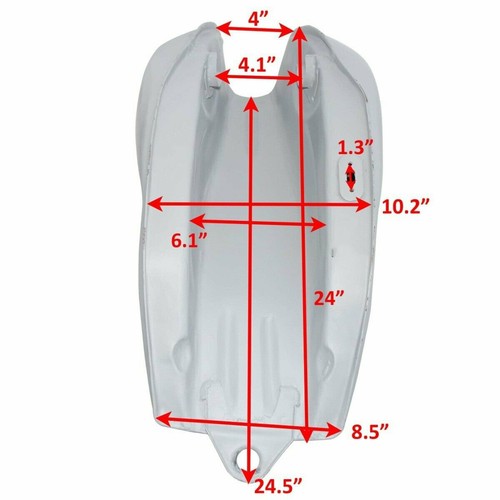 Yamaha RD 350 LC GAS TANK Raw Steel 1980-1981 (Reproduction) | Fit For  - Picture 6 of 8