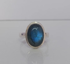 Labradorite Gemstone Ring Handmade 925 Sterling Silver Boho Ring All Size R315