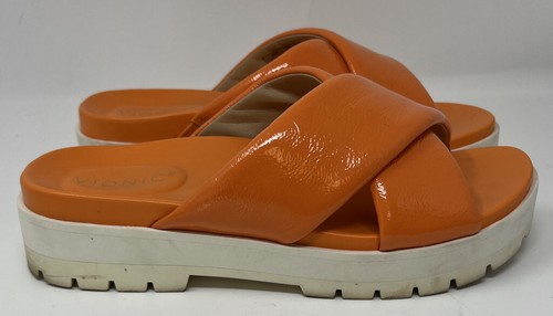Women's Vionic Vesta Orange Cross Strap Sandals Shoes Size 9 | eBay