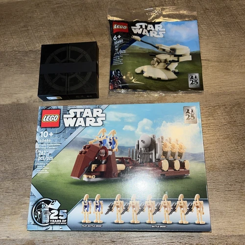LEGO 40686 Star Wars Droid Carrier Star Wars Day Lot With Coin And AAT GWP Promo