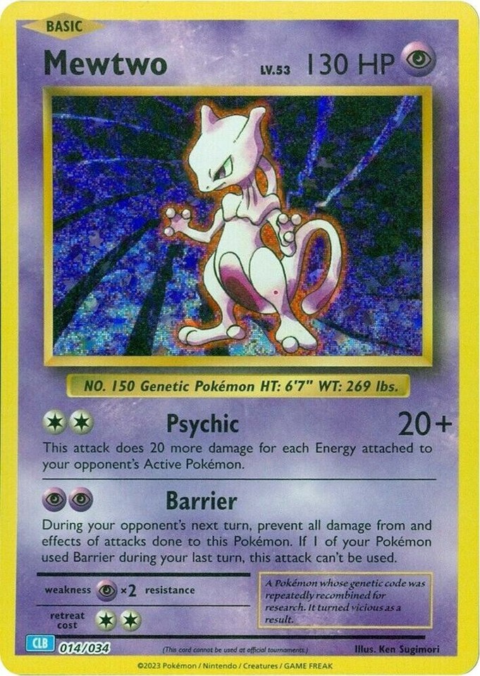 Mewtwo 014/034 Trading Card Game Classic for sale | eBay