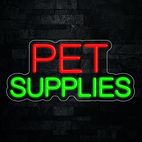 Insegna LED al neon per animali domestici 21"L x 10"H #32588 - Foto 1 di 3