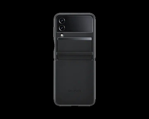 Genuine Samsung Galaxy Z Flip4 Flap Leather Cover Case Black / Blue / Pink - Picture 3 of 19