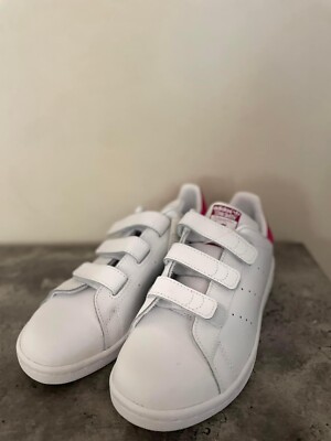 ADIDAS Stan Smith Sneakers Fastening Strap Girl Sz 2 Bopink New