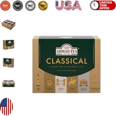 Delicious Classic Black Tea Selection - 60 Tagged Foil Teabags, Brew in Minutes