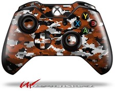 WraptorCamo Digital Camo Burnt Orange Skin for XBOX One Controller