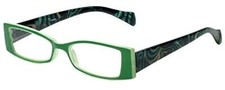 Calabria Victoria Spring Hinge Designer Reading Glasses Case in Mint Green 3.00
