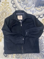 Old Navy Vintage Mens Black Classic Wool Blend Coat Jacket Style Lined Size L