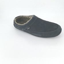 4323 Clarks Mens Perforated Suede Slippers Grey Size 11M US
