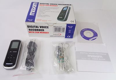 MAXIM DIGITAL VOICE RECORDER 13-60 2GB SPEICHER (MP3 WAV) 