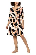 Colleen Lopez Banded-Waist Dress Black