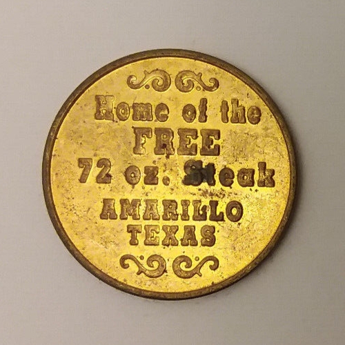 The Big Texan 72 oz. Steak Amarillo, TX Trade Token 25mm - Bild 2 von 2