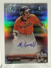 2017 BOWMAN CHROME MIGUEL GOMEZ AUTO RC REFRACTOR 132/499 CPA-MG - MINT