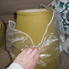 Lot of Five Woodstock Lampshades, Yellow-Green Color, NOS — photo 3